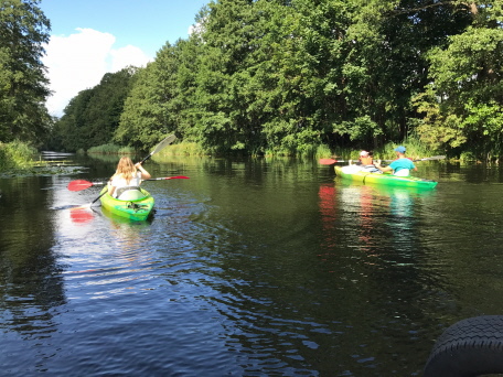 Start mit dem Paddelboot